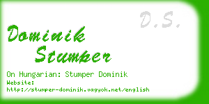 dominik stumper business card